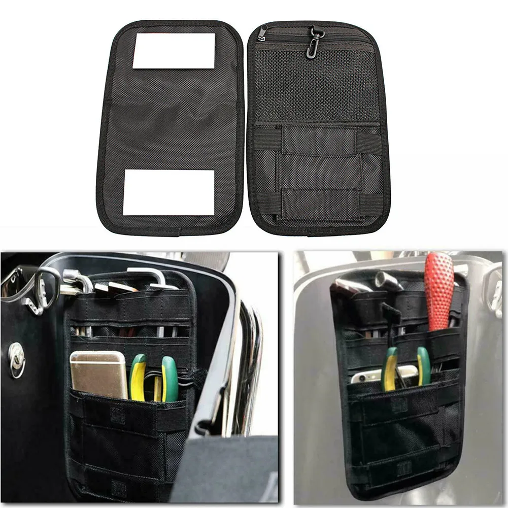 

Motorcycle Black Saddlebag Organizer Hard Bags Bagger 600D Oxford Cloth Black Fit For Touring Electra Glide Bags Equippments