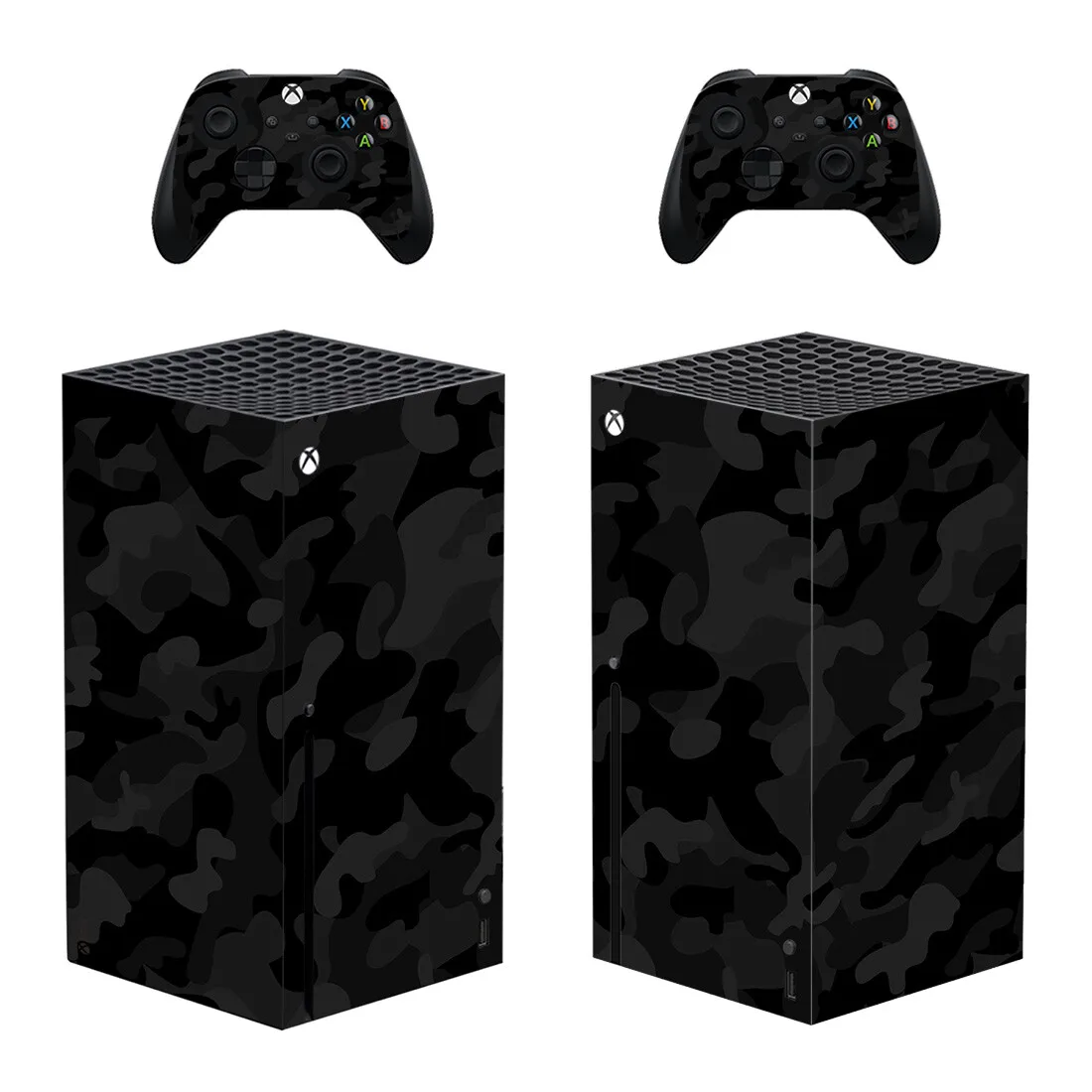 

Black Camouflage Style Xbox Series X Skin Sticker for Console & 2 Controllers Decal Vinyl Protective Skins Style 1