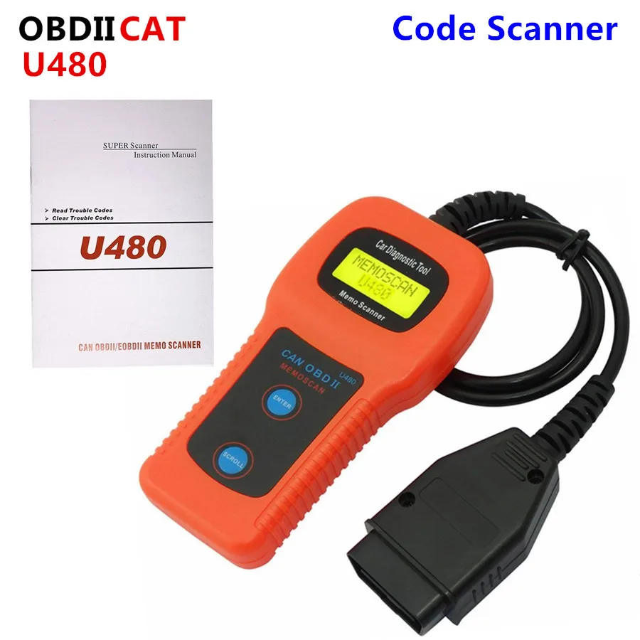 A + качественный U480 OBD OBD2 автомобильный диагностический сканер Инструменты CAN BUS и