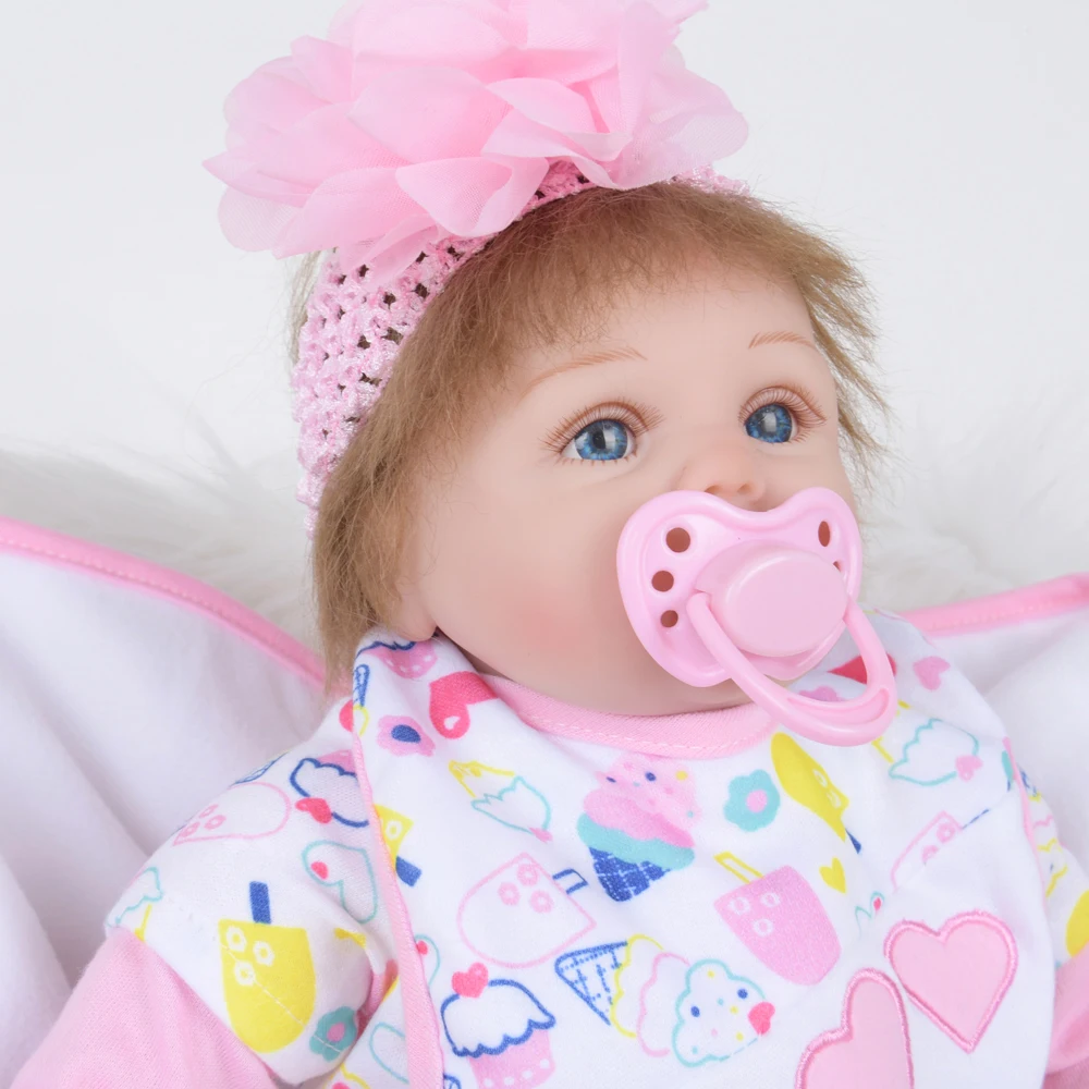 45 см хит продаж Bebe Reborn Baby Doll 18 дюймов милый мягкий силиконовый материал