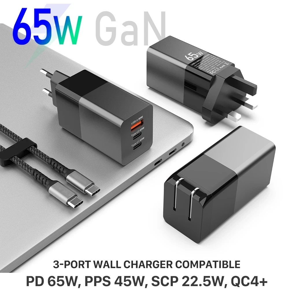 

GaN 15W USB C Quick Charger PD 3.0 QC For Samsung iPhone 12 Pro Max Macbook Tablet Fast Wall Charger EU/ US/UK Plug Adapter