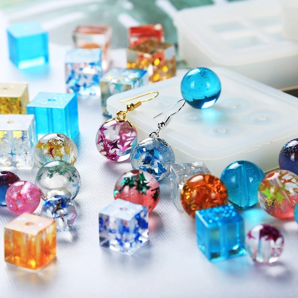 Набор форм для отливки сережек из эпоксидной смолы смешанные стильные формочки