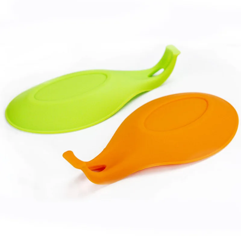 1pcs non slip insulation pad spoon shelves silicone holder cookware tray high temperature resistant collapsible storage plate free global shipping