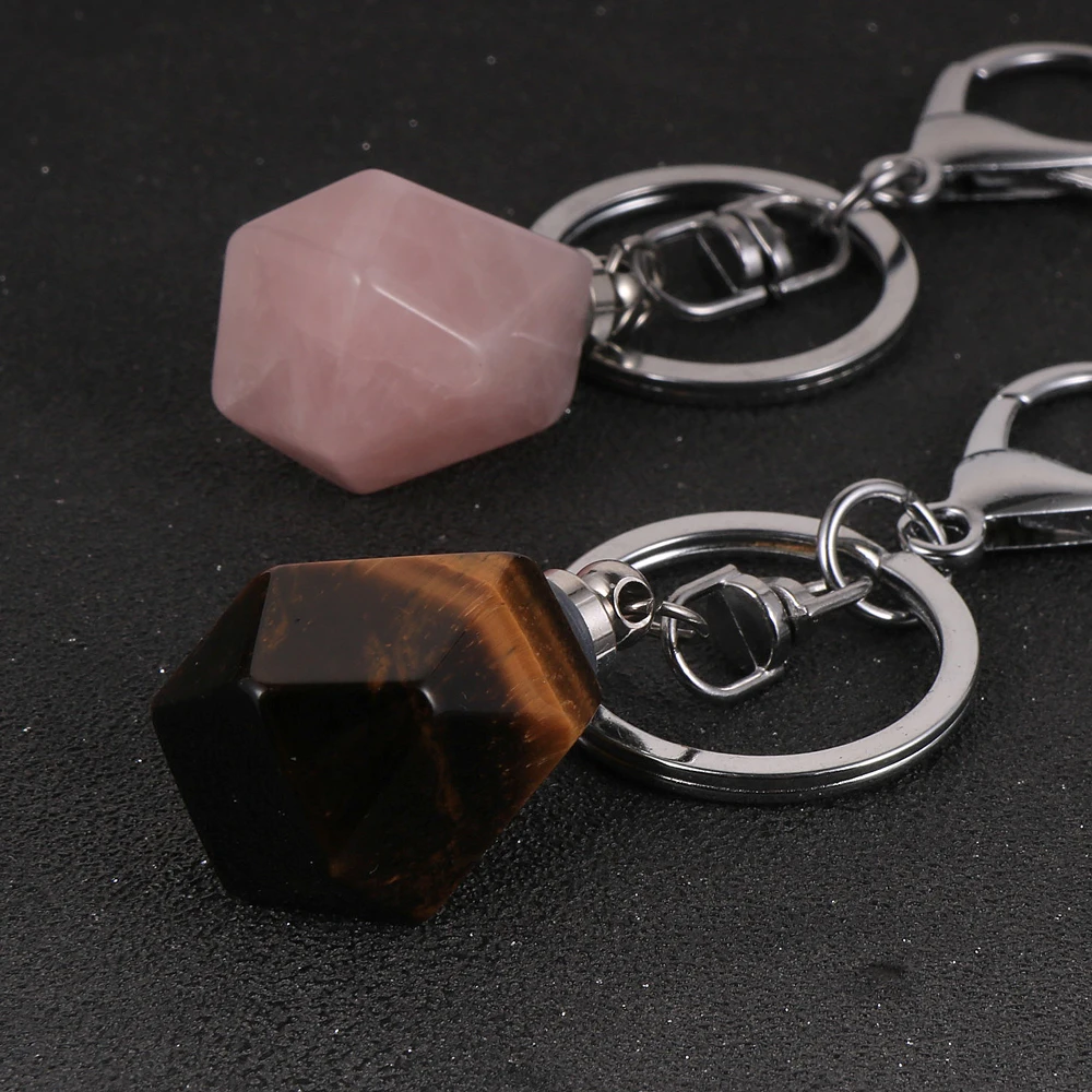 Натуральный камень тигровый глаз бирюзовые кварцевые флаконы духов кулон брелок