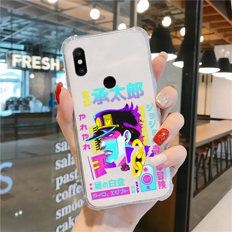 

JoJo's Bizarre Adventure JoJo Phone Case Transparent For Xiaomi CC 9 11 MAX3 Mix3 MIX2 6X 8 5x 10S 11 10 X SE lite Pro Soft capa