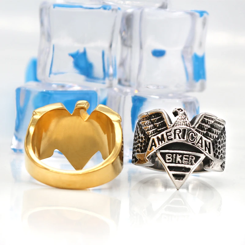 Кольцо KLDY из нержавеющей стали мужское кольцо в стиле панк Байкерский Орел набор