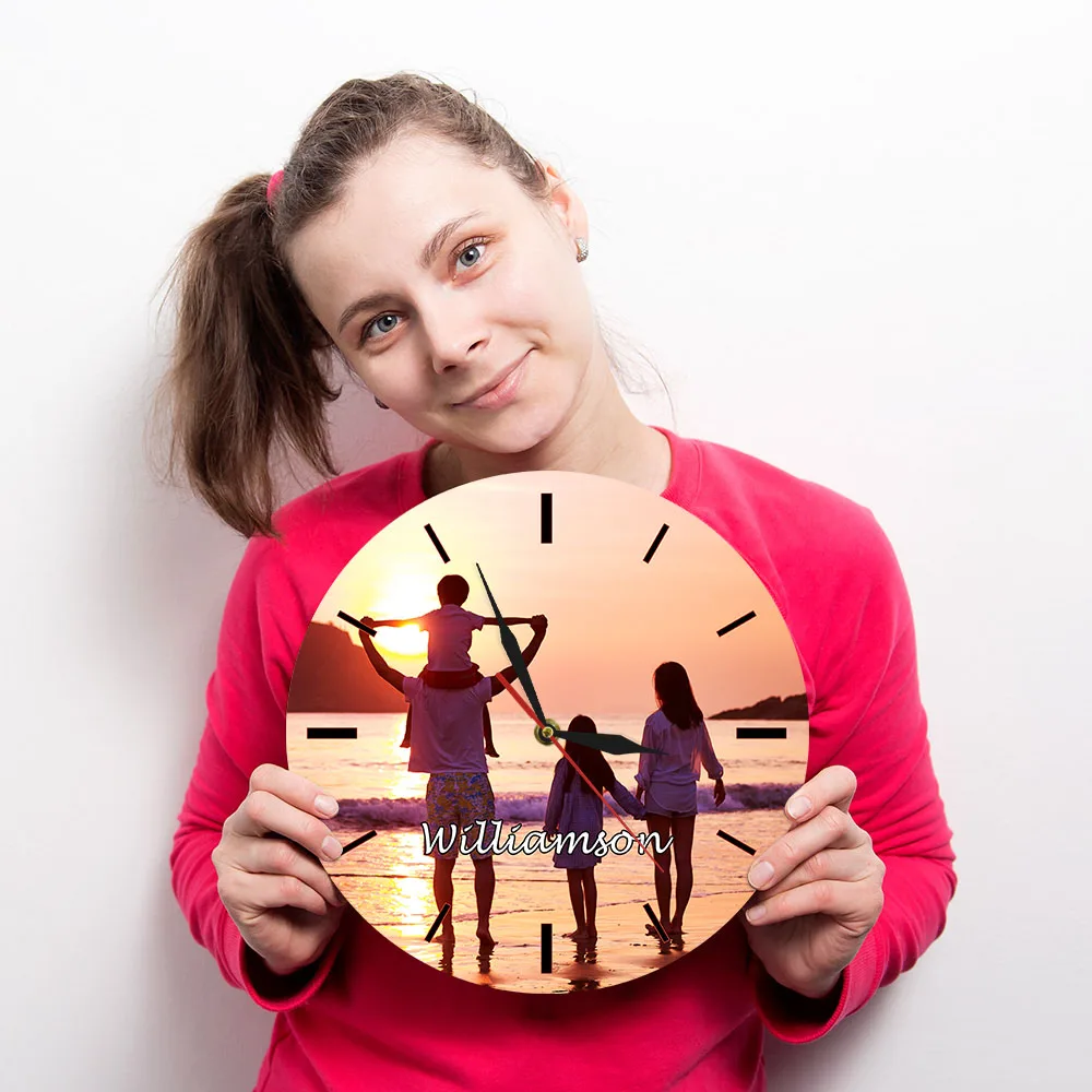 Настенные часы с изображением на заказ полноцветные HD печатью индивидуальный