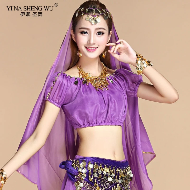 Сари индийская Одежда Для Болливуда костюмы топ 2 стиль танец живота для женщин