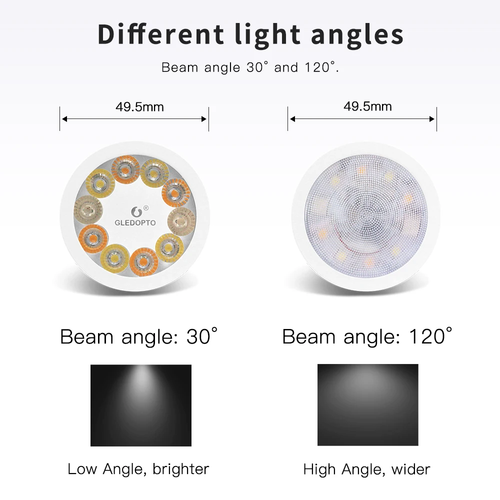 Светодиодный Soposh двойной белый Красочные умный прожектор GU10 RGBCW ZIGBEE ZLL 5 Вт AC100-240V