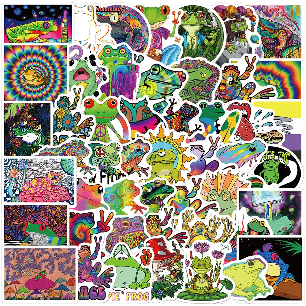

10/30/50PCS Stickers Aesthetic Funny Frog Graffiti Decals for Laptop Phone Water Bottle Waterproof DIY Sticker Packs Kid Toys