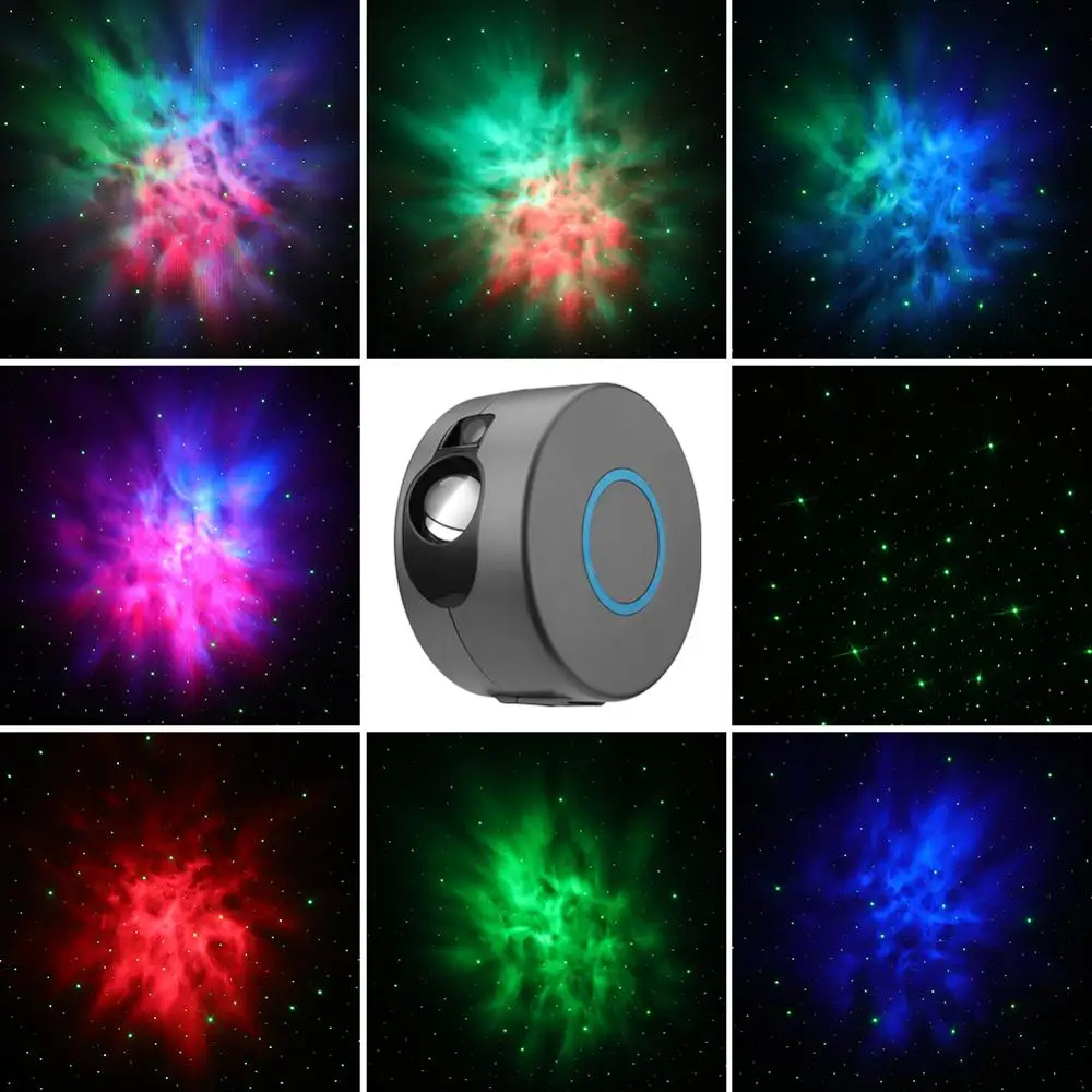 SUNY Colorful Aurora Starry Sky Projector Light Green Static Stars Laser w/RGB LED Nebula Cloud Romantic Night R | Лампы и освещение