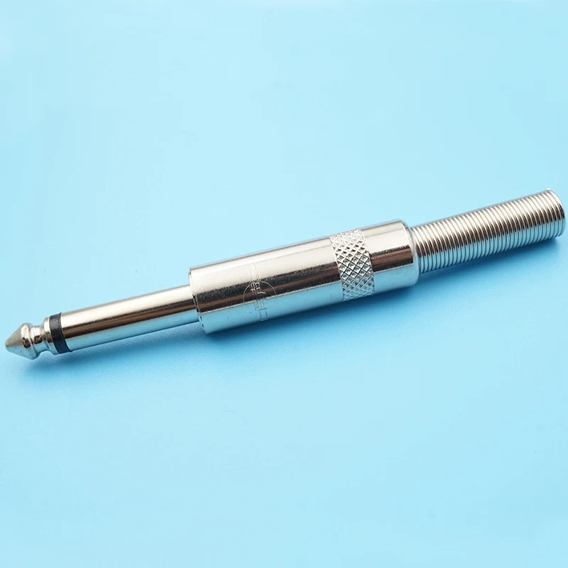 

50pcs 6.5mm Mono Mic Microphone Connector Plug 6.35mm Mental Sophomore Core Audio Amplifier Socket For Guitar Panel Seat Adapter