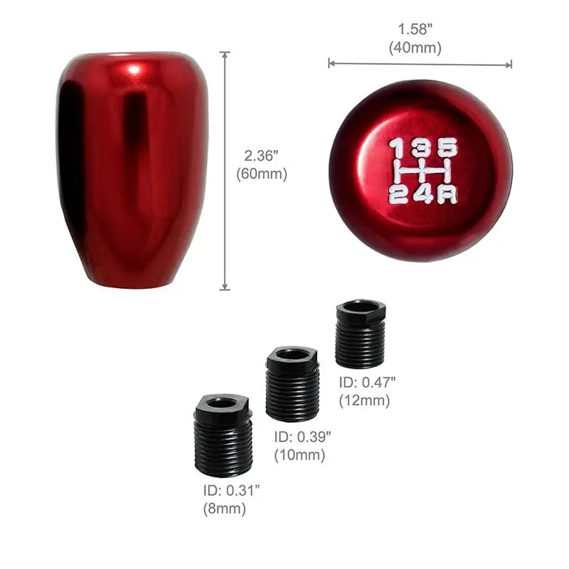 

Universal Aluminium Racing SK018-5 Speed Car Gear Shift Knob Manual Replacement Gear Shifter Knob Car Accessories
