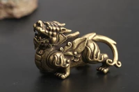 auspicious animal qilin fortune seeking bronze carving handicraft collection of old objects