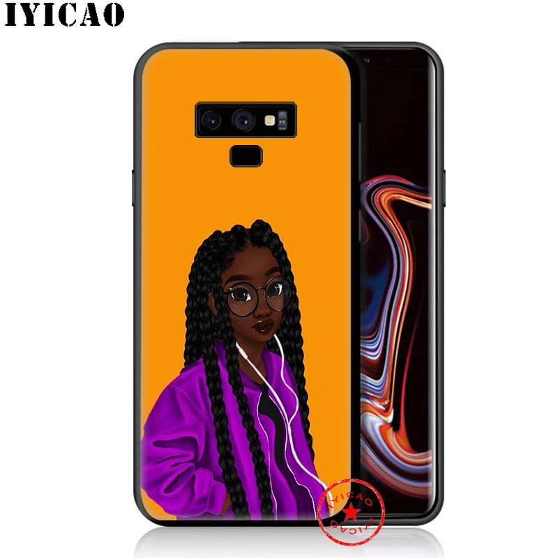 IYICAO Black Girl Magic Melanin Soft Phone Case for Samsung Galaxy S10e S10 S9 S8 Plus S6 S7 Edge Note 10 9 8 |