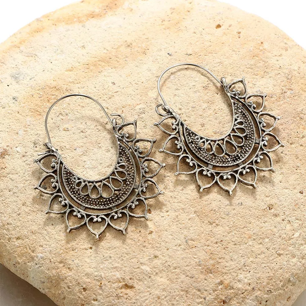 Винтажные старинные полые круглые висячие серьги в виде паутины серьги-капли с