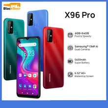Doogee x96 pro 6.52 Polegada hd + tela celular 4gb + 64gb octa núcleo celulares android 11 4g smartphone 13mp quad câmera 5400mah (1)