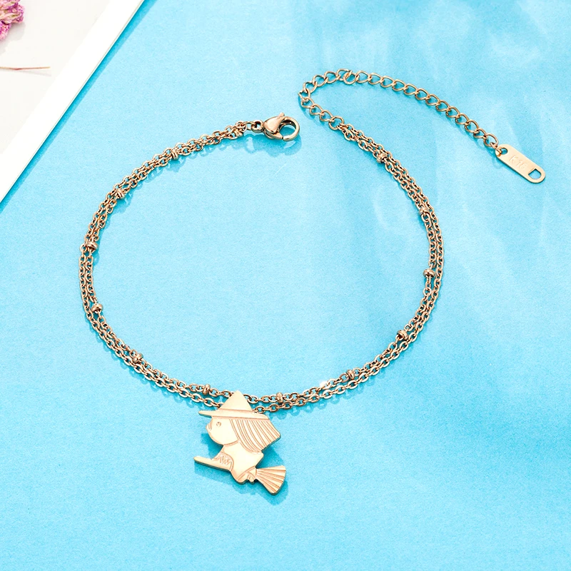 Классический браслет на ногу в стиле бохо с бусинами и ведьмой женский пляжный