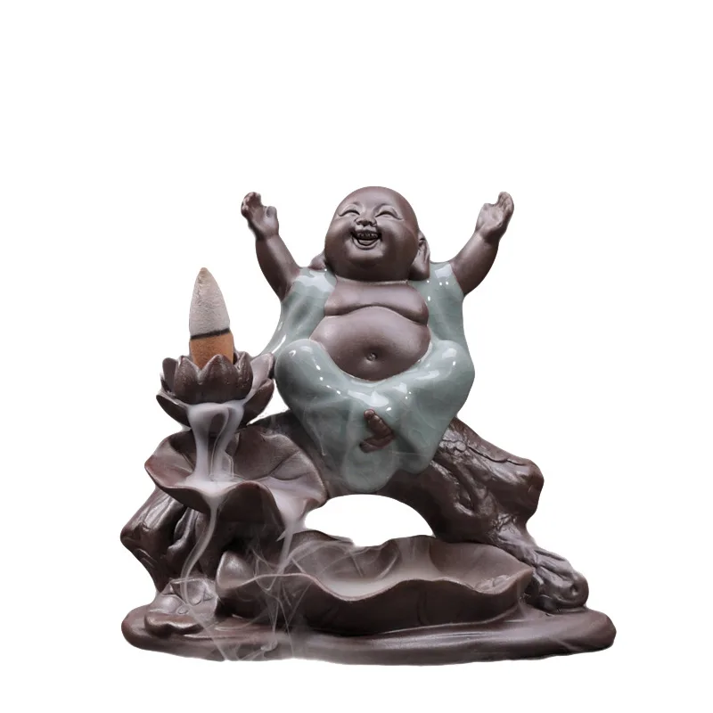 

Lofty Mountains And Flowing Water Backflow Incense Burner Cerative Resin Smoke Waterfall Incense Sticks Holder