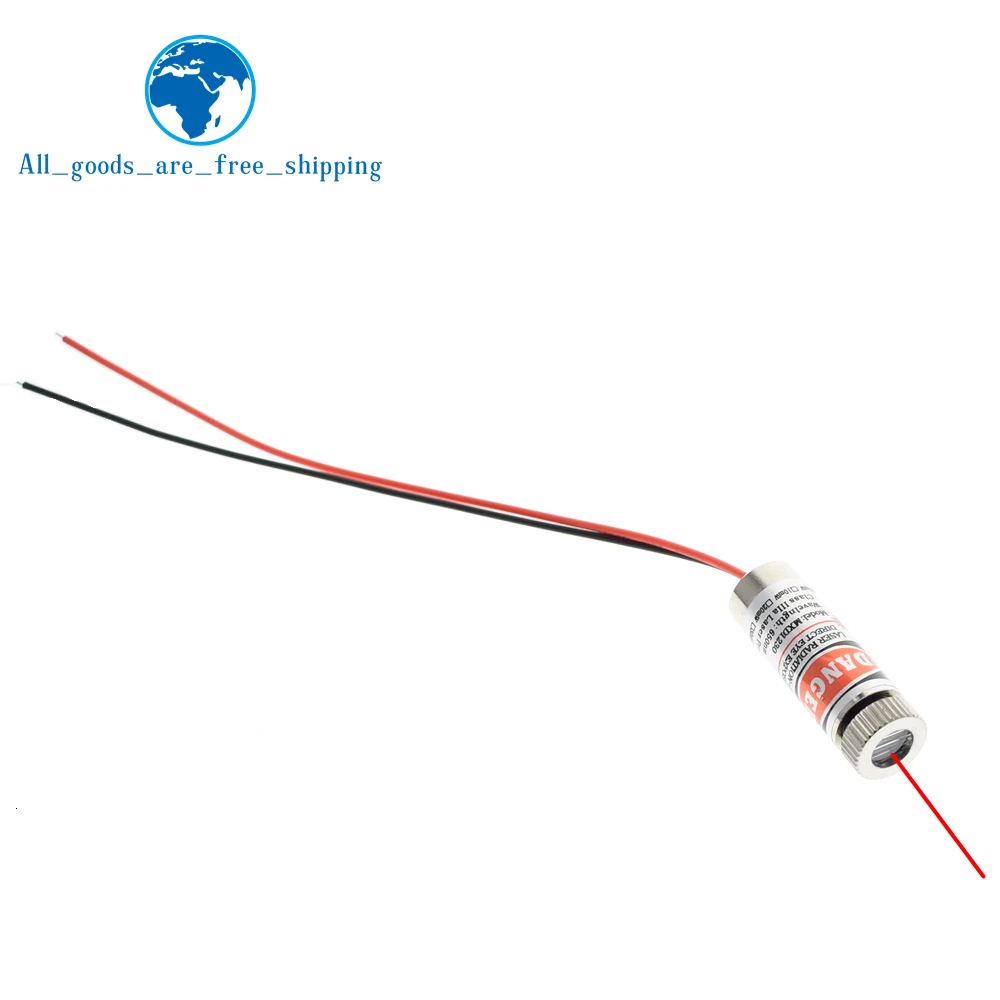 TZT teng 650nm 5mW линейный красный лазерный модуль головка стеклянная линза Фокусируемый промышленный класс