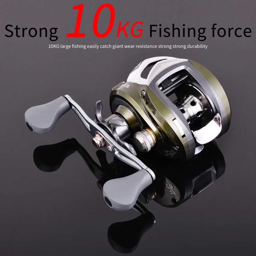 

2021 New Baitcasting Reel Dual Brake System Reel 10KG Max Drag 19+1 BBs 10.1:1 High Speed Fishing Reel Equipment
