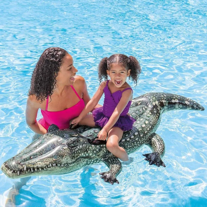 Hot Sale Summer Kids&adult Outdoor Inflatable Realistic Crocodile Mount Shape Swimming Pool Inflatable Games Swimme