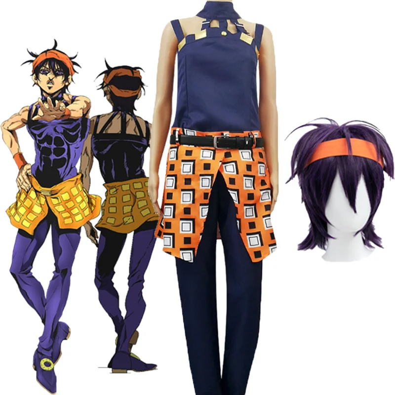 

JOJO JoJo's Bizarre Adventure Cosplay Costume Ghirga Narancia Uniforms Men Women Cosplay Outfit Dress Halloween Party Costumes