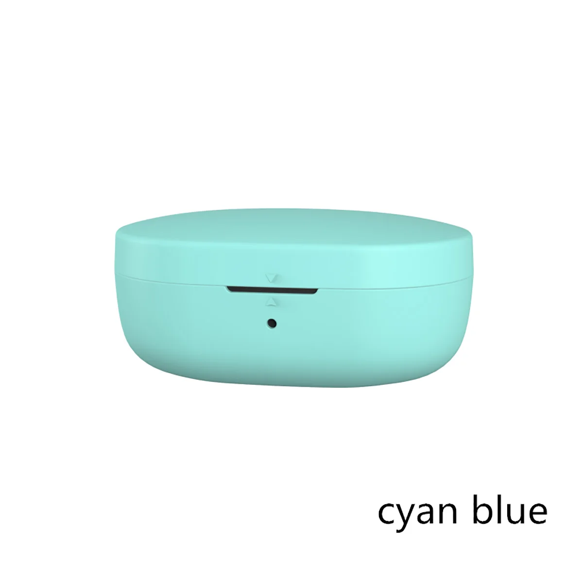 Однотонный силиконовый защитный чехол для наушников, чехол для Xiaomi Redmi Airdots TWS, Bluetooth наушники, Модный чехол для гарнитуры - Цвет: Cyan Blue