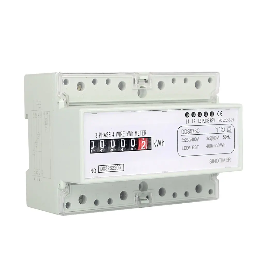 SINOTIMER DDS576C трехфазный 7P 4 проводной аналоговый счетчик энергии имитирует монитор