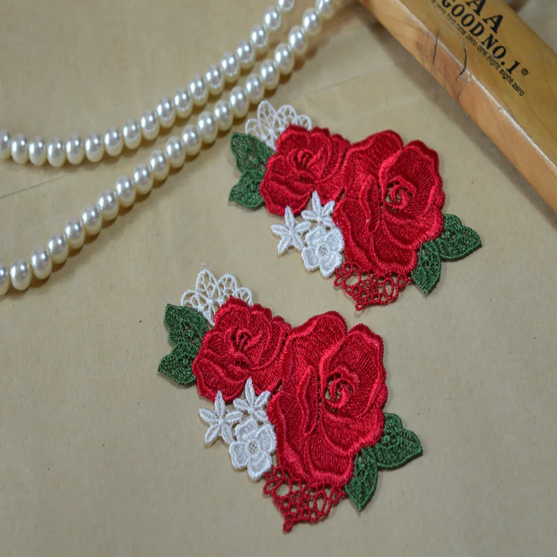 Гипюровая аппликация 2 шт./лот размер 10 5*3 5 см