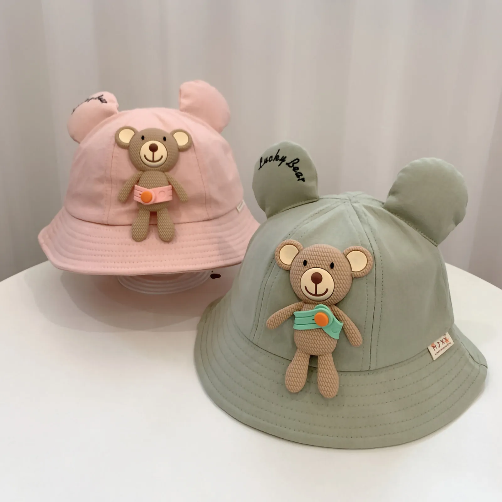 Панама с мультяшным медведем для мальчиков и девочек Мягкая Повседневная шапка