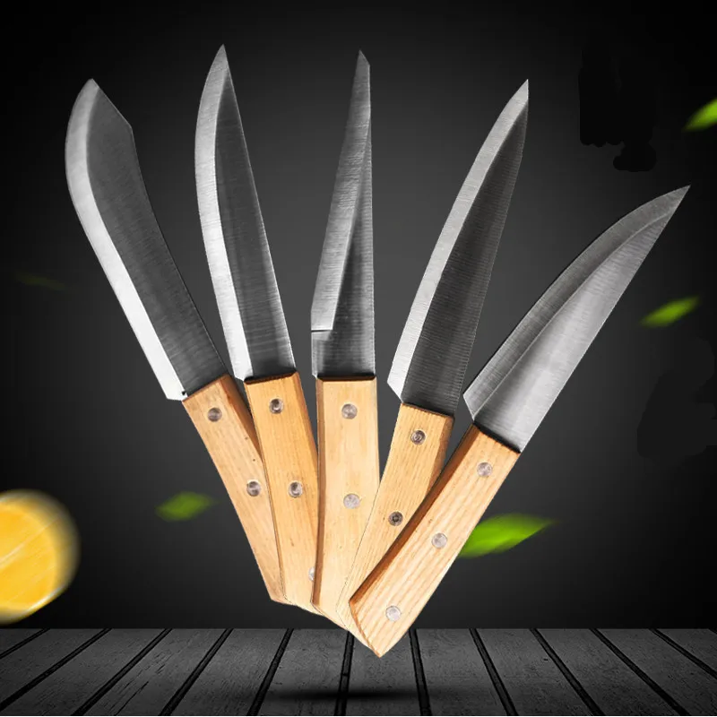 Острый профессиональный нож для мяса из нержавеющей стали, ножи для убоя рыбы, ножи для резки фруктов, небольшой нож для очистки овощей, дамасский нож