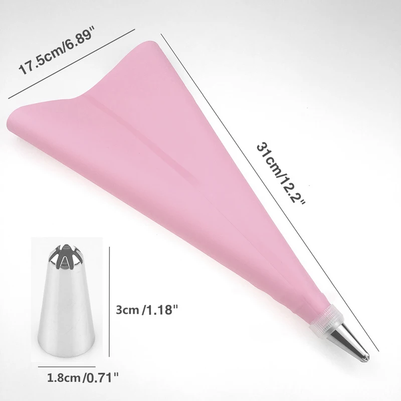 14pcs pink 18 шт. силиконовые формы обледенение трубопроводов насадки кондитерский мешок оборудование для выпечки Инструменты для выпечки необычная форма для выпечки инструменты для украшения - Цвет: 14pcs pink