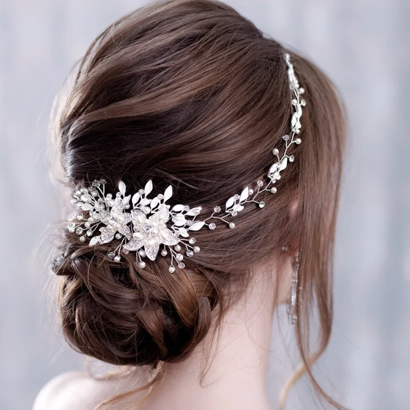 

Bridal Headband Wedding Head Piece Hair Piece Wedding Hair Adornment Piece Bridal Halo Tiara Crystal Cluster Baby Glass