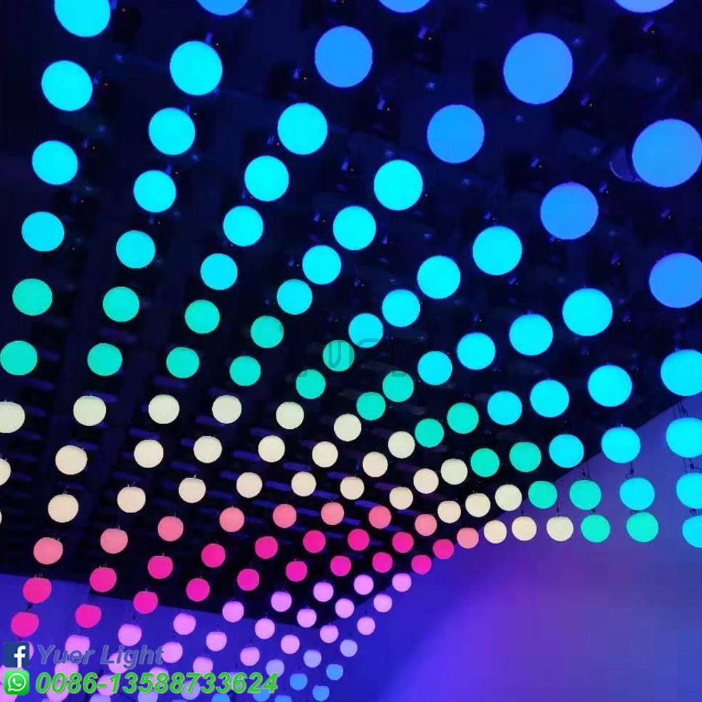 

3D LED Lifting Ball Light 6X5W RGB 3IN1 5m Lifting Range Wave Rectangle Line LOGO Other Patterns DJ Disco Party Stage Light