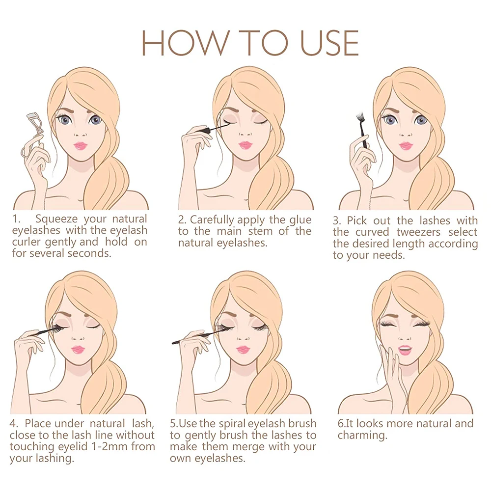 

1 set 30 D Russian Volume Eyelashes Extension Premade Fans Lash soft Individual mink lashes extension nature fake eye lashes