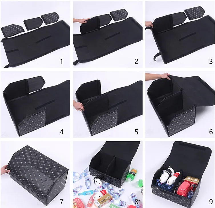 Большой органайзер для багажника автомобиля складная сумка хранения бутылок