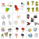 2  6 шт.компл. цветок, Череп, чашка в горшке, астронавт, эмалированная брошь, джинсовые куртки, рюкзак, лацкан, значок, Мультяшные булавки, ювелирные изделия для детей