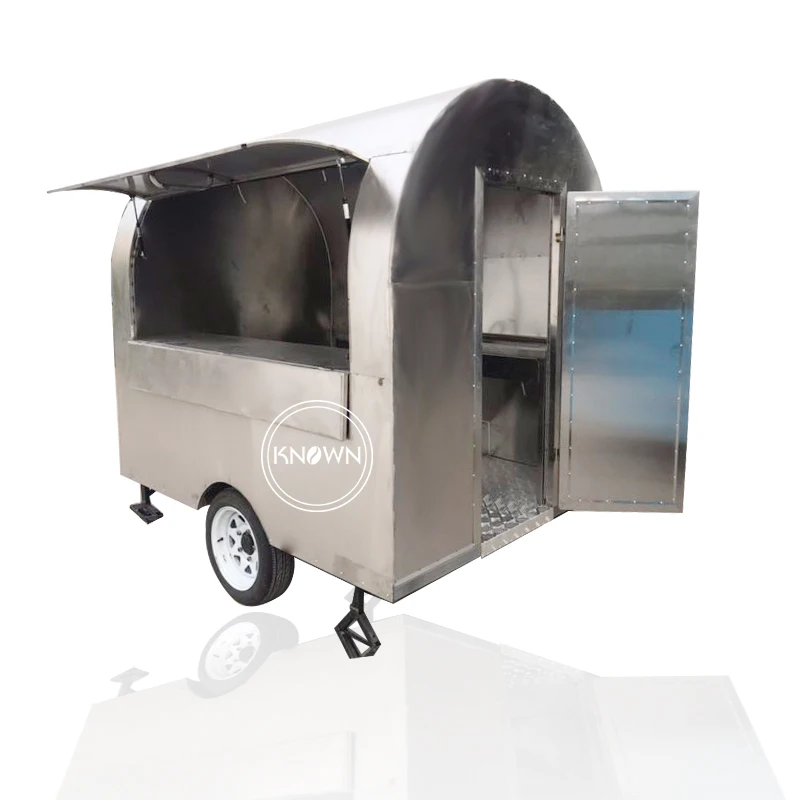 Stainless steel food mobile cart for sale street mobile food truck food snack van vending carts