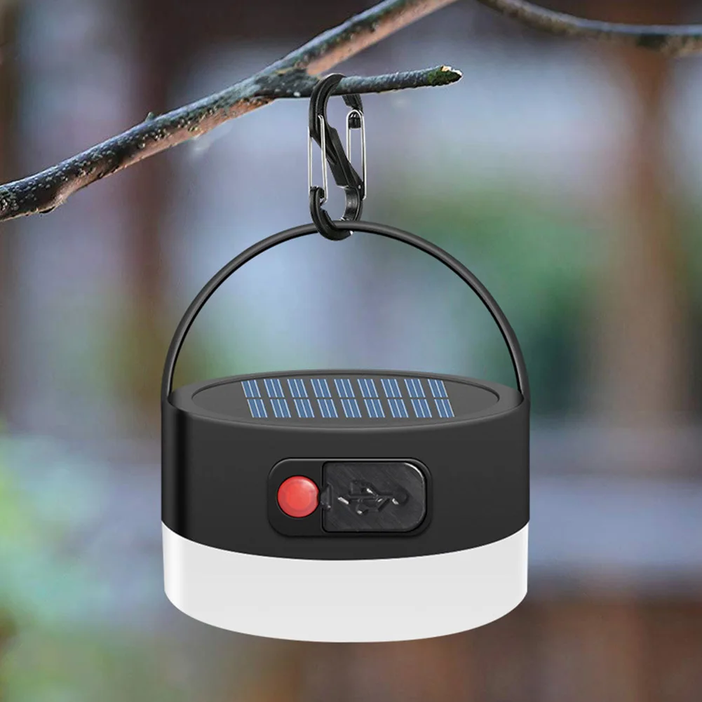 

Светодиодный светильник для кемпинга на солнечной батарее, лампа с USB-зарядкой для наружного освещения, портативные фонари для теплого/холо...