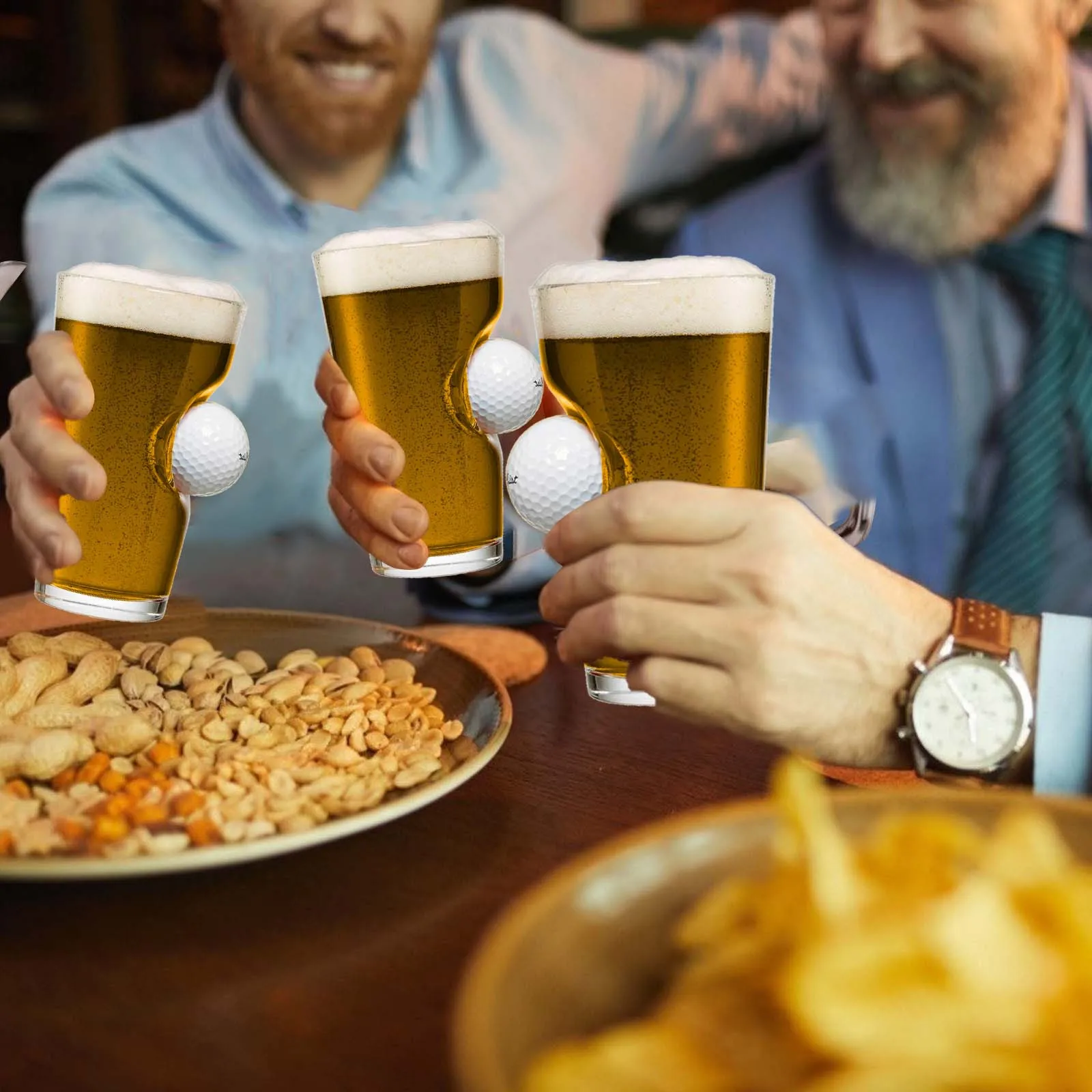 

Beer Glass With Real Golf Ball Embedded Golf Pint Glass For Men Golf Gifts Party Glass Beer Mug 2pcs Accommodate Creative