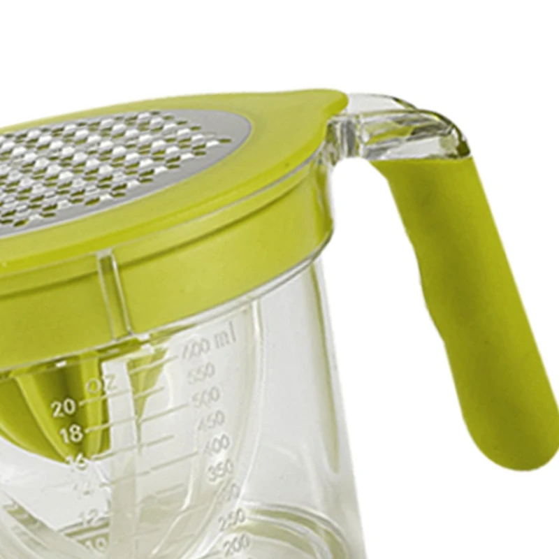 

Lemon Squeezer Silicone Handle,Multifunctional Oranges Juicer with Measuring Cup,Grater&Egg Separator,Citrus Juicer 20OZ