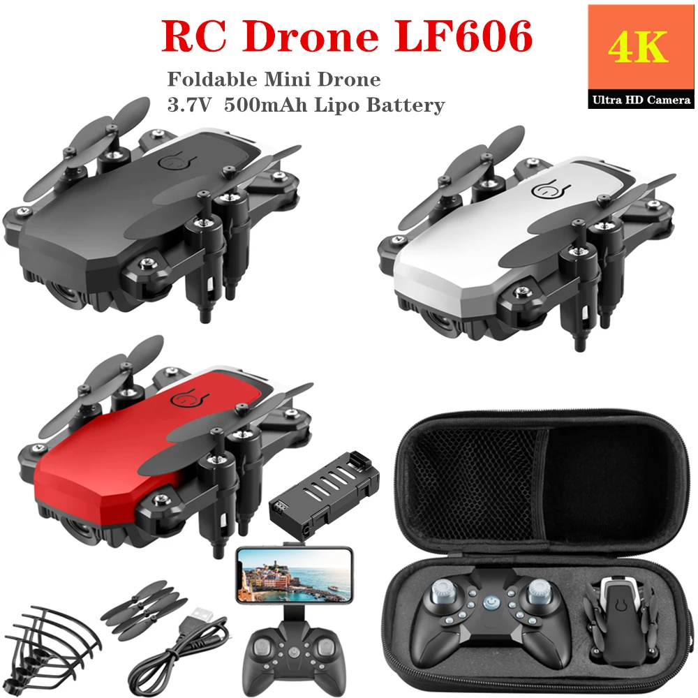 

Mini Drone 4K WIFI FPV HD Camera UAV Headless Mode One-Click Return Flip Altitude Hold Quadcopter RC Helicopter Dron Toy Gift