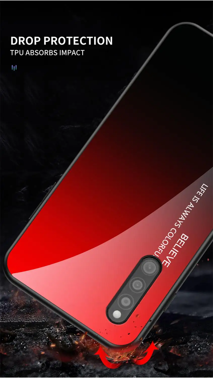 Чехол OUDINI из градиентного стекла для Samsung Galaxy A41 чехол | Мобильные телефоны и