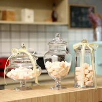 european lead free glass candy jar transparent storage tank wedding dessert decoration candy snacks dried fruit jar