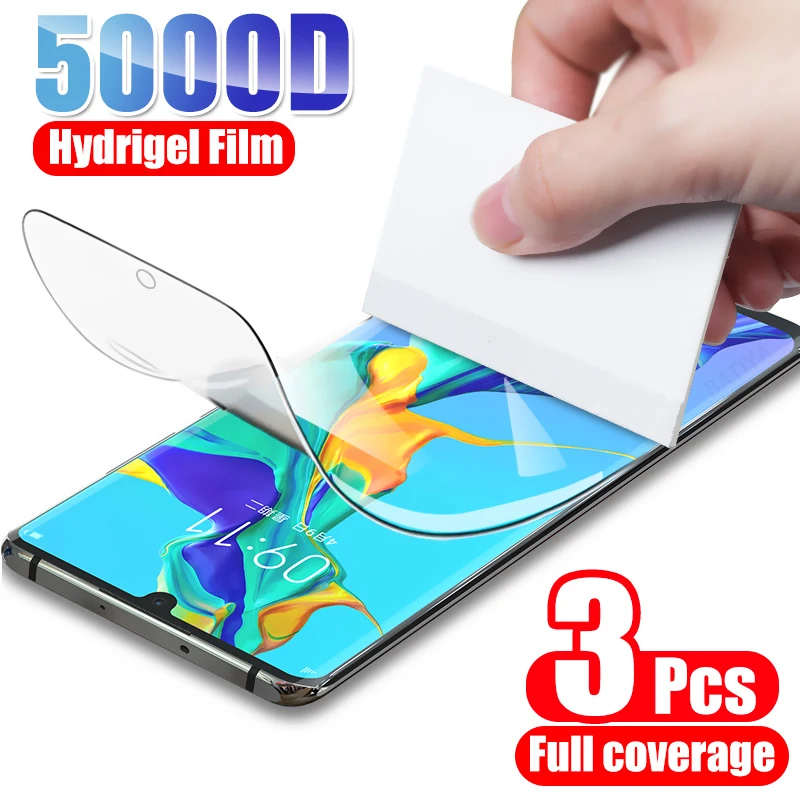 3 шт Гидрогелевая пленка для защиты экрана Huawei P30 Pro P40 P20 Lite P10 Защитная Mate 20 30 не