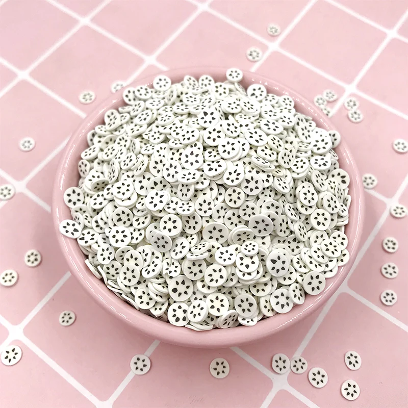 100 г/лот белый круглый фруктовый ломтик полимерная Горячая глина для рукоделия