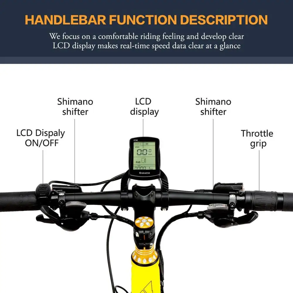 Электрический велосипед 1000 Вт 100 км 7 скоростей а/ч батарея электровелосипед 26