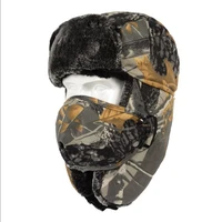 lei feng cap for men women winter hunting hat bionic camouflage hiking caps outdoor hunting thermal warm caps ear windproof