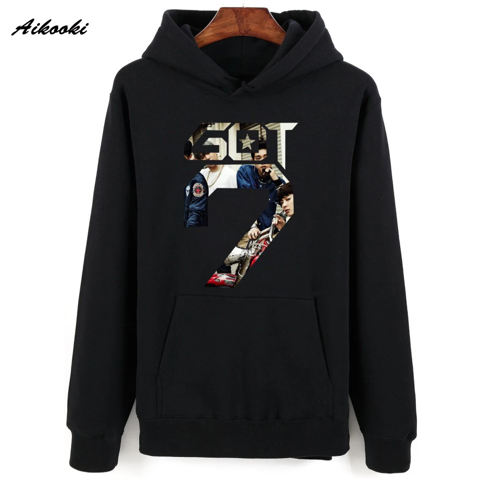 

Fashion GOT7 Korean Team Hoodies Sweatshirts Men/Women Print Long Sleeve Autumn Adult/child Pullovers Hoodie JB BamBam Coats